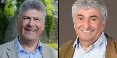Boris Tschirky (links), Fraktionspräsident Die Mitte-EVP und Meinrad Gschwend (rechts), Kantonsrat Grüne