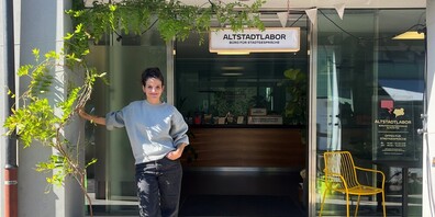 Astrid Dörig vor ihrem neuen Altstadtlabor
