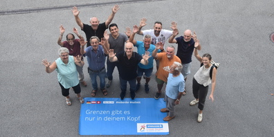 Das Organisationskomitee bereitet alles für den Abschnitt des 3-Länder-Marathons in St.Margrethen vor.