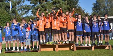 Der siegreiche U14-Nachwuchs von Faustball Widnau