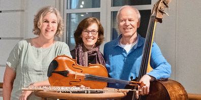 Mit Musikerinnen und Musikern des Tonhalle-Orchesters Zürich: Haika Lübcke, Piccolo-Flöte (Solo-Piccolo im Tonhalle-­Orchester Zürich), Ursula Sarnthein, Bratsche, Rony Dangel, Kontrabass (Solo-Kontrabassist im Tonhalle-Orchester Zürich).