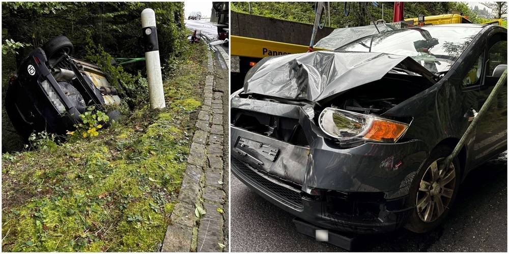 Am Auto entstand Totalschaden. 