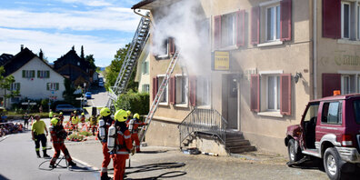 Am Herbstmarkt in Bertschikon fand auch die Hauptübung der Feuerwehr Gossau statt.