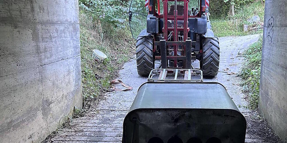 Aus diesem Tank floss das Dieselöl über einen Schacht in die Thur.