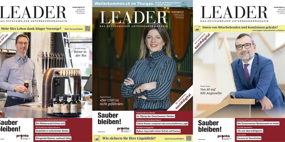 Der LEADER ist mit 8000 Abonnenten das reichweitenstärkste Wirtschaftsmagazin der Ostschweiz