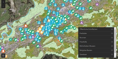 Die neue Karte der Stadt zeigt, wo Sie an heissen Tagen in St.Gallen Abkühlung finden