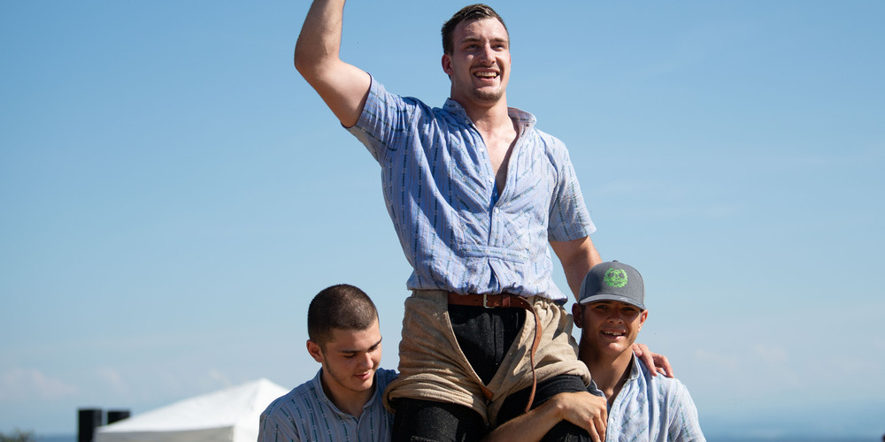 Damian Ott gewinnt das Schaffhauser Kantonalschwingfest in Stetten SH  