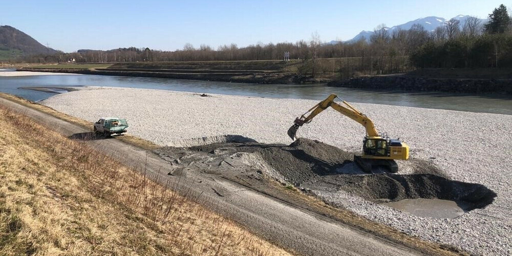 Neu soll das Geschiebe bereits im Alpenrhein entnommen werden können und nicht erst im Bodensee.