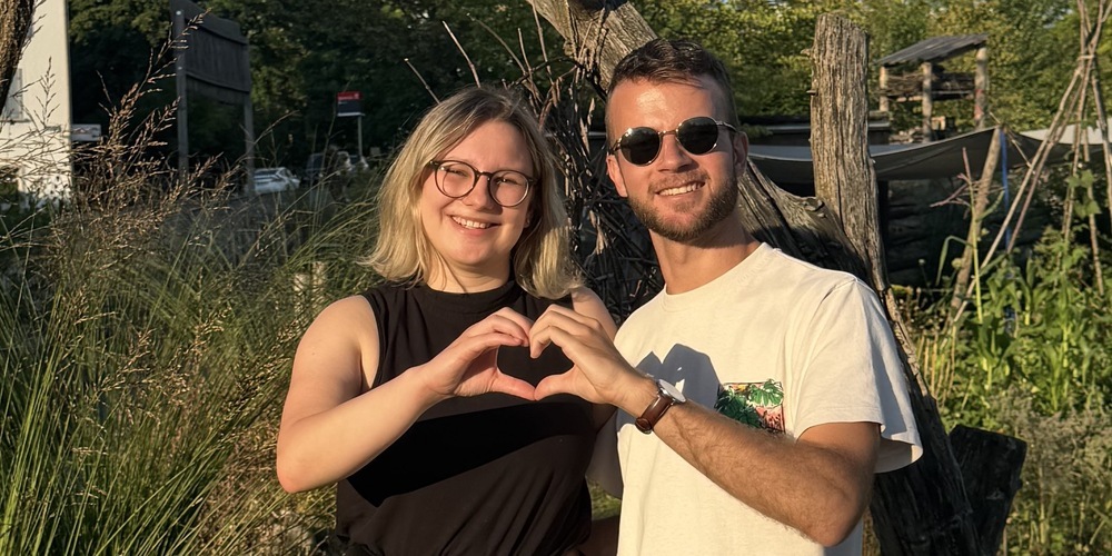 Die Wahlkampfleiter Nova Hegemann (links) und Yves Betschart (rechts) wollen unter dem Motto «Mit Herz für unsere Stadt» um Sitze kämpfen.