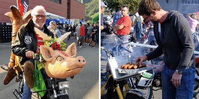 Mottogetreues Mofa: Die Teilnehmenden der Cervelat-Töffli-Tour lassen ihrer  Kreativität freien Lauf.