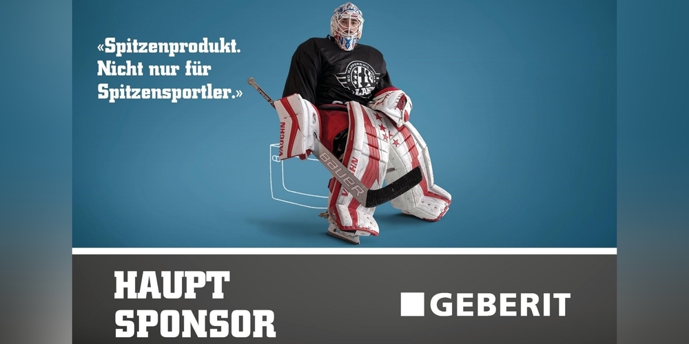Geberit ist mit ihrem Markenzeichen auch in dieser Saison auf einem Bullykreis sowie auf dem Heimtrikot präsent. 