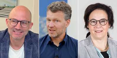 Für eine «soziale und nachhaltige Modernisierung der Stadt»: (v.l.) Boris Meier als Stadtpräsident, Luca Eberle und Tanja Zschokke als Stadträte.