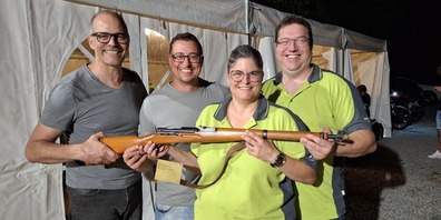 Gewinner des Wanderpreises: "Bermuda Dreieck" Bruno Schällebaum, Michael Angern, Katja Frei und Bruno Frei.