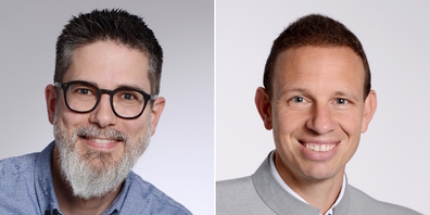 Zwei Uzner Gemeinderatskandidaten der Mitte laden die Bevölkerung zum Apéro-Austausch: Sandro Greuter (l.) und Swen Ottiger.