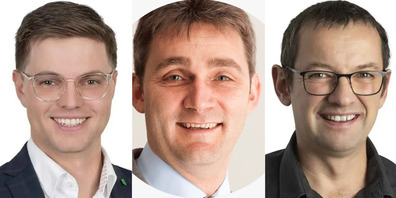 Zwei Kantonsräte bestreiten das Podium am Anlass in der Wasserfluhgarage. 