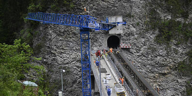 Am Castielerviadukt finden seit einigen Monaten Bauarbeiten statt. (Archivbild)