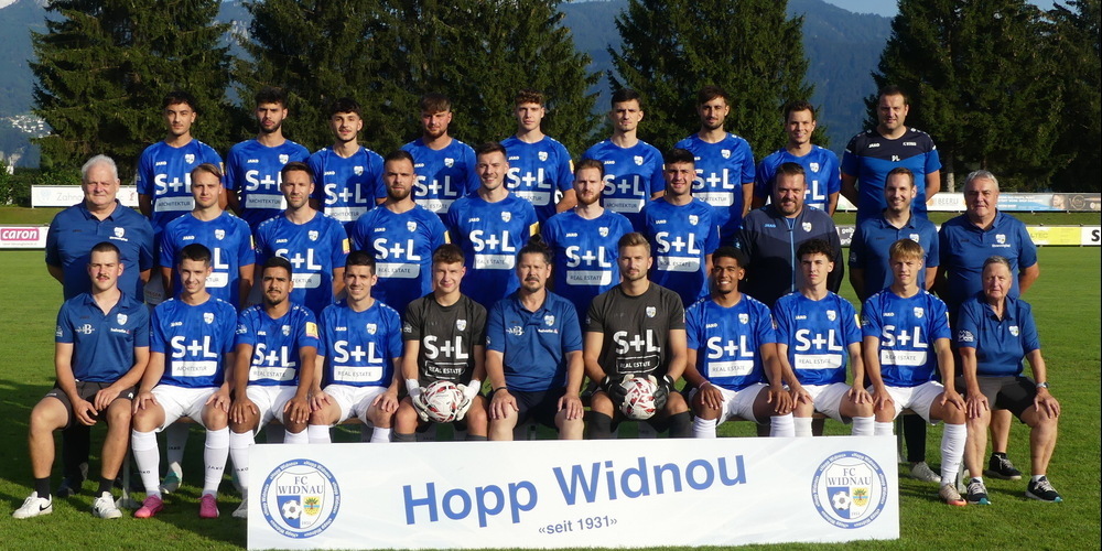 Das Team des FC Widnau für die Saison 2024/25