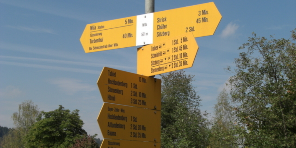 Die Gemeinde erweitert mit dem Panorama-, dem Weiher- und dem Huebeweg gleich drei neue Rundwege das Wanderwegnetz.