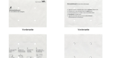 Die Stimmzettelkuverts mit dem Logo der Stadt Winterthur können verwendet werden. 