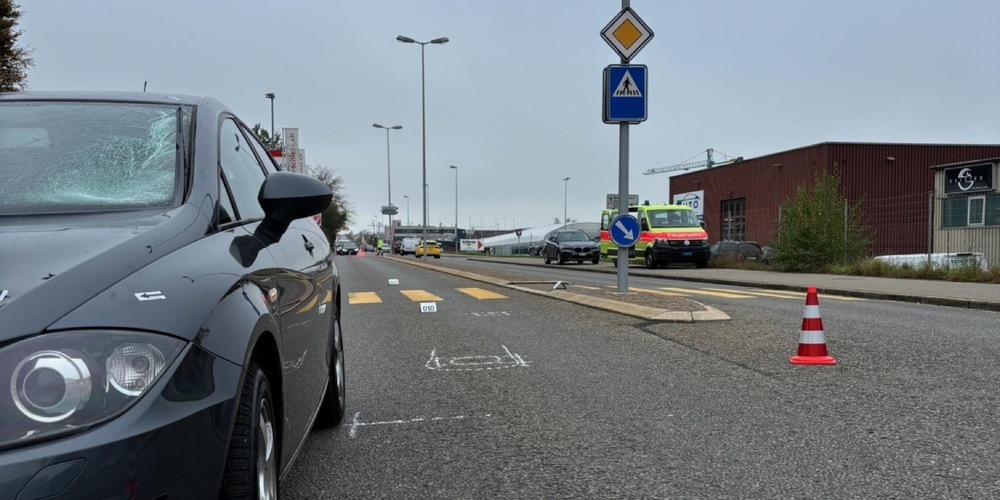 Unfallstelle auf der Zürcherstrasse in Volketswil.