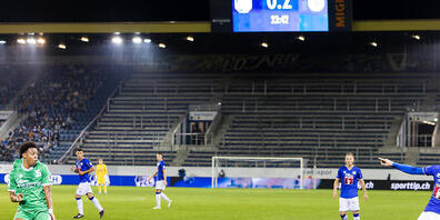 Die Partie FC Luzern gegen Yverdon Sport fand vor der leeren FCL-Fankurve statt.