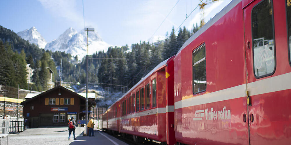 Zwischen Preda und Thusis GR fahren vom 4. bis 16. November keine Züge der Rhätischen Bahn (RhB). (Archivbild)