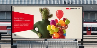 Plakate, eBoards, Billettautomaten und Poster in Bahnhöfen und Zügen sollen Reisende und Mitarbeitende bis Jahresende für respektvollen Umgang sensibilisieren.
