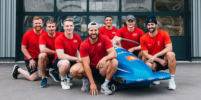Bobteam Vogt: von links Pascal Moser, Cyril Bieri, Dominik Schläpfer, Alain Knuser, Dominik Hufschmid, Andreas Haas und Michael Vogt.