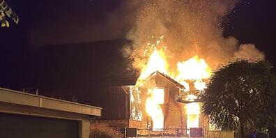 Beim Brand des leerstehenden Hauses in Bürglen wurde niemand verletzt.