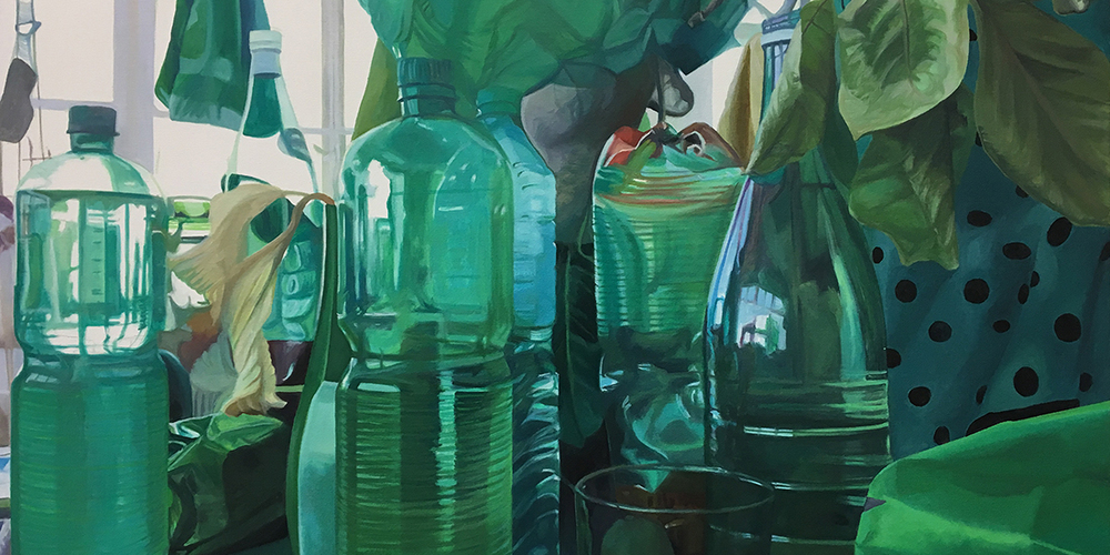 «Grosses grünes Stilleben» von Teresa Peverelli