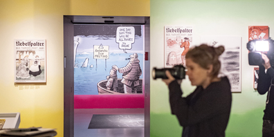 Die neueste Sonderausstellung «Made in Witzerland» im Forum Schweizer Geschichte beleuchtet die humorvolle Seite der Schweizerinnen und Schweizer. (Bild: Keystone)