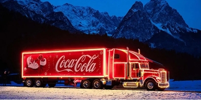 Der Coca-Cola-Weihnachstruck kommt wieder.