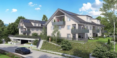 In Algetshausen entstehen attraktive Eigentumswohnungen.