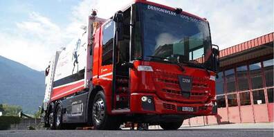 Imposant und trotzdem leise. Der neue E-Kehrichtlastwagen der Stadt Chur.