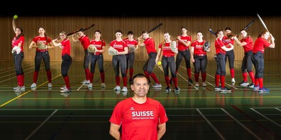 Das EM-Team mit Coach Larry Castro aus Wittenbach