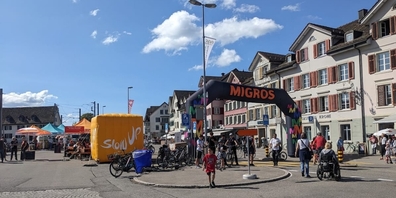 Start und Ziel vom slowUp 2023 in Schmerikon.