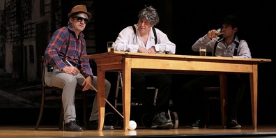 v.l. Philipp Färber, Roman Federer und Benjamin Dierauer erzählten Geschichten aus dem Leben von René Lei