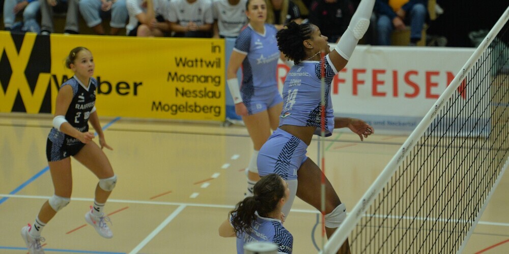 Die neue Mitteblockerin Cara Lewis wurde zur MVP gewählt im Match gegen Genf.