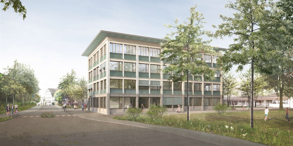 Um möglichst effizient und kompetent zu arbeiten, wurde für das Projekt des neuen Eschenbacher Gemeindehauses eigens eine Baukommission gebildet. (Visualisierung)