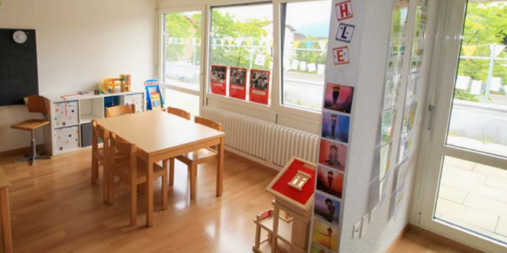 Der Speise- und Spielraum der schulergänzenden Betreuung.