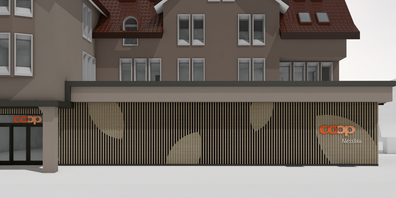 Die Visualisierungen vermitteln einen Eindruck, wie der Coop Nesslau künftig aussehen soll. 
