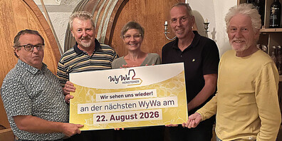 Das Organisationsteam mit Norbert Scheiwiller, Hubi Zoller, Bea Blattner, Roland Mätzler und Beat Güntert 