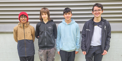 Für das Schaffhauser Team Blättler, bestehend aus Agastya Chaturvedi (v.l.), Kai Halter, Silvan Blättler und Gian Renggli, endete das Goldvreneli Turnier auf dem achten Rang