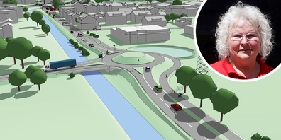 Am 24. November 2024 stimmt Uznach über die A15-Gaster ab. Zum Projekt nimmt Beatrice Nater (r.) als Präsidentin des Verkehrsvereins Uznach Stellung.