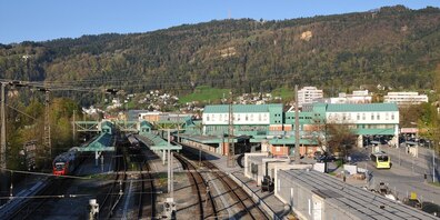 Auch der Bahnhof Bregenz war Ziel der Bombendrohungen