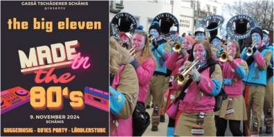 Die Gassä Tschäderer Schänis feiern 2024 nicht nur den Fasnachtsbeginn mit der 9. Ausgabe von «the big eleven», sondern auch ihr 40-jähriges Bestehen.