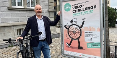 Peter Künzle, Resssortleiter Tiefbau/Umweltschutz, machte auch mit bei der Cyclomania-Challenge.