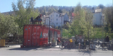 So sieht der neue Container auf dem Lattich-Areal aus.