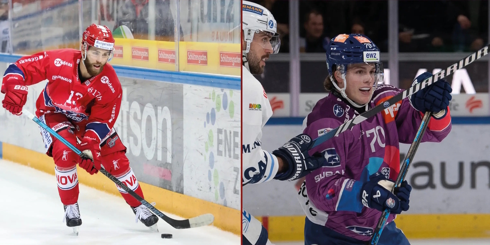 Von Fribourg-Gottéron kehrt Verteidiger Mauro Dufner (l.) an den Obersee zurück. Aus der ZSC-Organisation stösst Stürmer Marlon Graf zum SCRJ.
