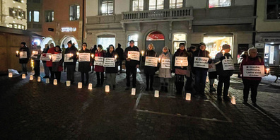 Mahnwache unter anderem gegen religiös motivierte Übergriffe.